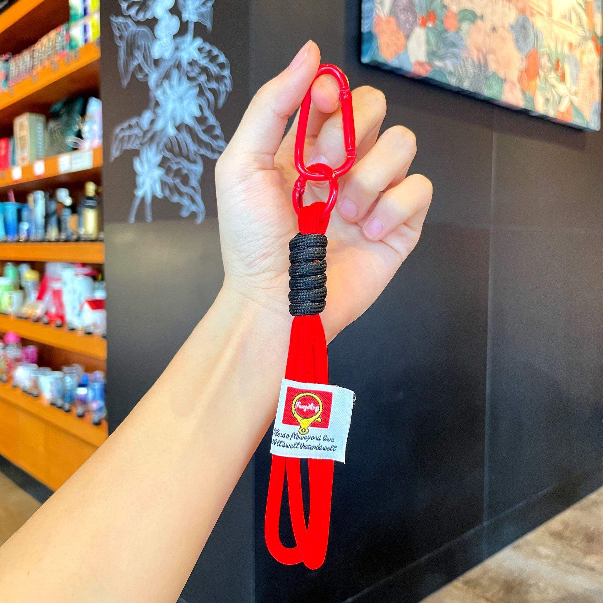 ห่วงปีนเขาเชือกคู่-สีแดง