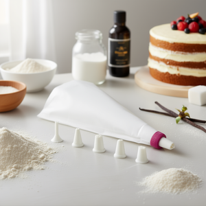 Piping Bag <b>Set</b> With 5 Tips For Cake Decorating And <b>Baking</b> Tools - Product Image 3