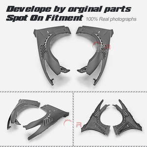 Guardabarros Delantero de Fibra de Carbono con Ventilación Delantera Tipo ATTK de Lujo para Infiniti G37 Coupé EPR (con Ventilación Superior) - Fácil Instalación para 2012-2021 - Product Image 3