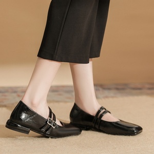 Zapatos de Novia para Uso Diario, Bailarinas de Cuero Genuino para Mujer, Entresuela de Goma, Impermeables y Ligeros - Product Image 4