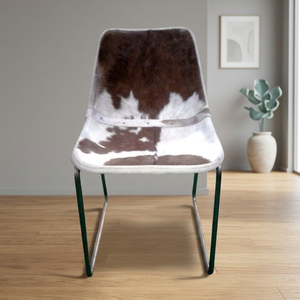 Chaise de salle à manger vintage en fer et métal, assise en similicuir, style design industriel, meubles pour la maison, le bureau, les appartements, les hôtels - Product Image 3