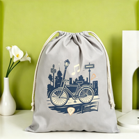 Sac en toile naturelle vierge pour transfert thermique DIY, idéal pour emballages cadeaux de mariage et de fête d'anniversaire