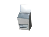 JH-Mech Vente en gros Mangeoire à poulet avec poignée à loquet Capacité de 85-120lbs Grande mangeoire automatique en acier pour volaille
