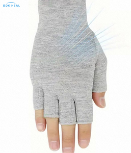 BDE caldo di vendita di bambù guanti di compressione in fibra di carbone d'argento ioni antibatterico guanti mezze dita per Sport e Fitness - Product Image 6