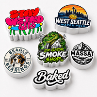 Label Kemasan Tahan Cuaca dan Tahan Lama dengan Perekat, Stiker Logo PVC Potong Satu per Satu yang Dapat Disesuaikan, Stiker PVC Kustom