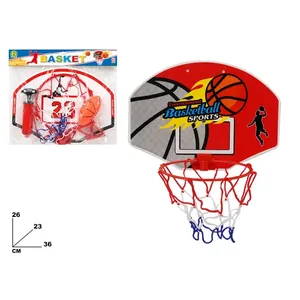 Juego de baloncesto con aro y pelota de 26x36cm para niños, para jugar en interiores - Product Image 1