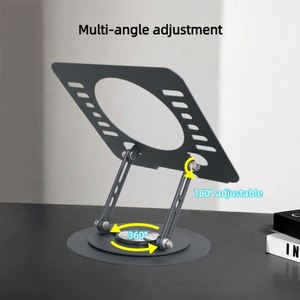 Support ergonomique pliable pour ordinateur portable et tablette, en métal robuste et durable, avec dossier creux, réglable à 360 degrés, pour usage au bureau et à domicile - Product Image 3