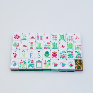 Juego de Mahjong Americano Personalizado de 4 Capas y 160 Piezas Acrílicas, Mesa de Entretenimiento con Diseño de Tortuga, Fichas de Mahjong Americano - Product Image 5
