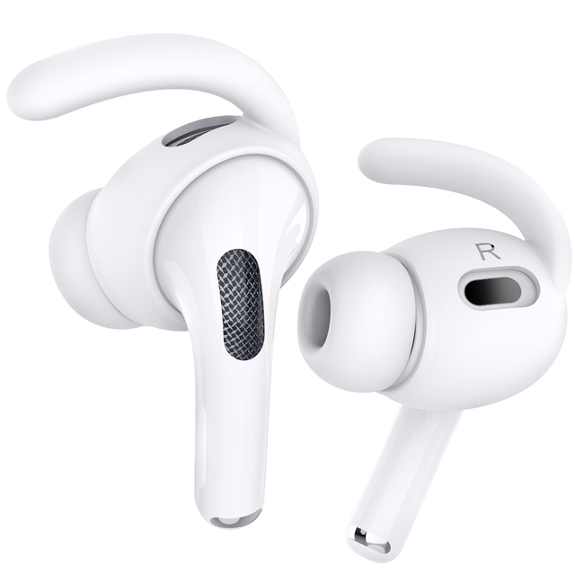 AhaStyle Silicone Earhooks for AirPods Pro2 3 Pairs Ear Hooks Covers Anti-Slip Ear Covers  Added Storage Pouch Anti Slip
