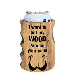 Portabevande in Legno con Design Divertente, Contenitore Isolato Portatile per Feste - Product Image 1