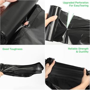 Black 5 Gallon Trash Bags, Durable Wastebasket Bin Liners, Disposable Garbage Bags - Product Image 4