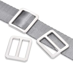 Coobigo Pcs Adjustable Buckles Metal Slider Buckles Tri Glide Slide Strap Adjuster For Shoulder Bag <b>Handbag</b> Dog Collar Backpack - Product Image 2