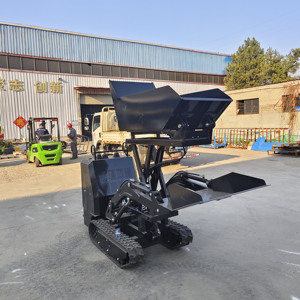 Minidumper Cingolato Idraulico Economico Prezzo di Fabbrica, Caricatore Cingolato con Scatola del Cambio, Cingoli in Gomma, Motore a Benzina, Alta Efficienza - Product Image 3