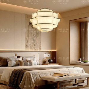 Lustre rond de style chinois moderne, lampe à six têtes E27 à économie d'énergie pour la maison, la chambre, la salle de thé, l'hôtel, le restaurant - Product Image 4