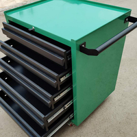 Armoire de rangement industrielle verte à 6 tiroirs pour outils, finition OEM, avec garantie de 2 ans pour atelier