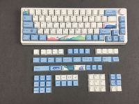 HZGAMER 129 touches Oceans Keycaps Set, Custom HXDA Profile Keycap Pudding Dye Sublimation Keycap