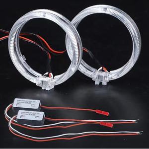 Nuevos faros LED de ojo de demonio de 5W para coches, motocicletas, luz de circulación diurna colorida DRL 12V, Mini lente de proyector, nuevo Kit de lámpara DIY - Product Image 3