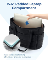 Sac fourre-tout pour femmes, sac fourre-tout léger et rembourré avec compartiments, sac à bandoulière, sac à main pour les voyages, le travail, la salle de sport