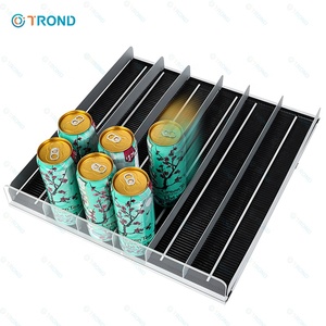 轻型超市货架，带重力进料系统塑料货架滚轮托盘轨道和苏打冷却器滑行 - Product Image 6