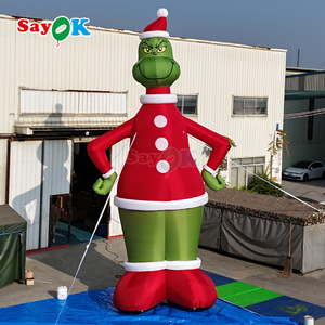 Sayok - <span class=keywords><strong>Grinch</strong></span> Inflable Gigante de Navidad de Tela Oxford de 9 m (29,5 pies) con Diseño 3D Gratuito y Soplador de Aire - Product Image 1
