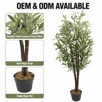 Arbre d'olivier artificiel OEM ODM, plante d'olivier artificielle pour la décoration de la maison, du balcon, de la terrasse méditerranéenne, vente en gros