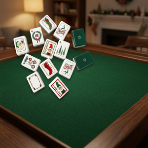 Jeu de Mahjong américain vert de Noël pour 4 joueurs, tuiles en acrylique, jeu de fête de fin d'année, cadeau - Product Image 4