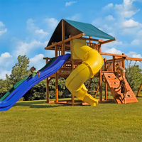Grande Tour en Bois pour Parc d'Attractions, Jeux pour Enfants, Manèges, Toboggan Extérieur en Plastique, Aire de Jeux, Équipement Starsky SK02 Durable et Sûr