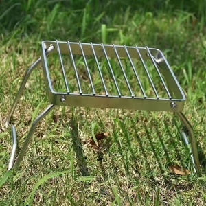 Grille de <span class=keywords><strong>Camping</strong></span> Portable, support de cuisinière de <span class=keywords><strong>Barbecue</strong></span>, feu de camp en plein air, <span class=keywords><strong>gaz</strong></span> de charbon de bois, <span class=keywords><strong>Camping</strong></span> en acier inoxydable, Mini support pliant - Product Image 1