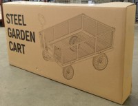 Chariot à mailles robuste de 150 kg de capacité de charge, chariot de jardin en acier inoxydable, chariot à outils avec quatre roues pour utilisation à la ferme, provenant d'une usine OEM