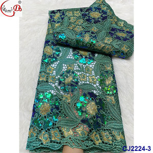 Occhiello quadrato in maglia di poliestere/Nylon metallizzato organico in maglia Lisami di lusso blu/viola con paillettes maglia Tulle ricamo sera - Product Image 5
