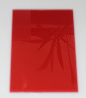 Verre laqué rouge 6mm