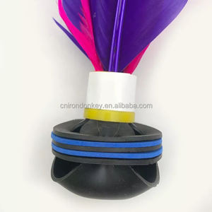 IRONDONEKY Ballon de plage de santé 21 cm pour l'extérieur, OEM, base en caoutchouc pour l'extérieur, plumes de poulet, <span class=keywords><strong>badminton</strong></span> - Product Image 3