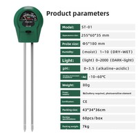 Kit combiné de testeur d'eau et de sol 3 pièces - pH-mètre numérique + Testeur TDS/EC/Température + Testeur d'humidité/luminosité/pH du sol pour jardin et aquarium