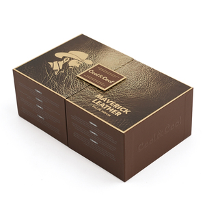 Boîte cadeau rigide à double porte en papier d'emballage de luxe en similicuir personnalisé avec insert en mousse - Product Image 4