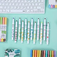 Marqueurs d'acrylique multicolores fluorescents pour étudiants, en matériau PP, vente en gros du fabricant CY-506