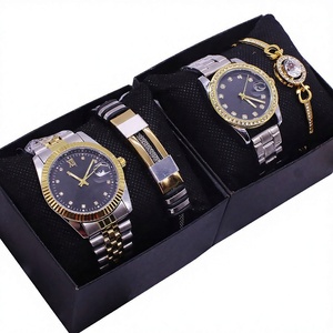 IStapromo <b>Gifts</b> Wholesale Couple Pair Watch <b>Set</b>, Men & <b>Women</b> Waterproof Quartz Wristwatch With Bracelet, Lover Watch <b>Gift</b> <b>Set</b> - Product Image 1