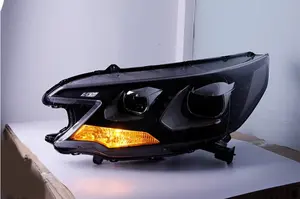 Cocok untuk Honda CRV perakitan modifikasi LED lampu siang hari lampu bifokal lensa xenon LED lampu depan