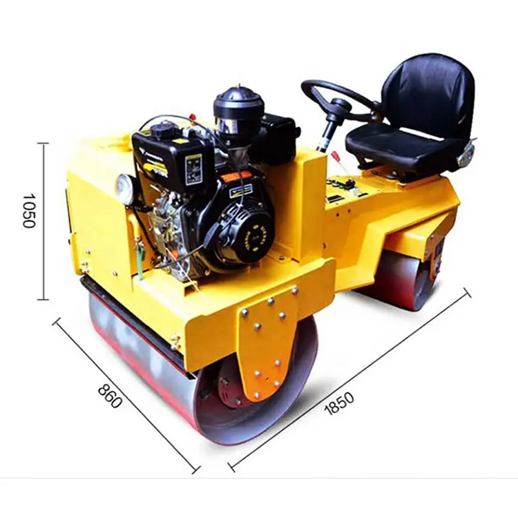 नए 2 टन हैंड कॉम्पैक्ट रोड रोलर ने बिक्री के लिए डामर रोलर्स का उपयोग किया