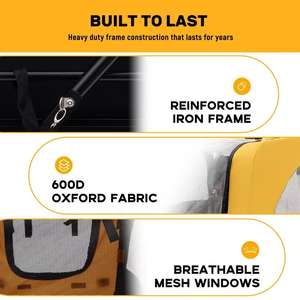 Nouveau grand chien remorque de vélo pour animaux de compagnie grand espace chariot pour animaux de compagnie extérieur équitation chat et chien remorque - Product Image 6