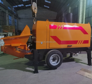 Nouvelle pompe à béton mobile sur remorque, alimentée à l'essence, Sunny, <span class=keywords><strong>pour</strong></span> le nivellement des sols, portée verticale de 70 m, portée horizontale de 300 m, productivité de 30 m/h - Product Image 2