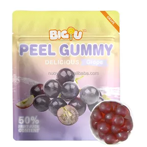 Popular New Product Gummy Candy Wholesale Custom Private Label Fruit Flavour Peeled Grape Fruit Jelly Gummy Candy