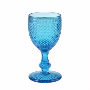 Ensemble de gobelets en verre coloré <span class=keywords><strong>à</strong></span> motif diamant vintage, style européen, <span class=keywords><strong>verres</strong></span> <span class=keywords><strong>à</strong></span> <span class=keywords><strong>vin</strong></span> <span class=keywords><strong>à</strong></span> pied court, capacité 301-400 ml, 6-10 pièces - Product Image 6
