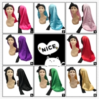 Ensemble en satin pour femmes - Grand bonnet de nuit pour dormir avec bandeaux élastiques, tresses et cheveux longs, usage quotidien pour adultes