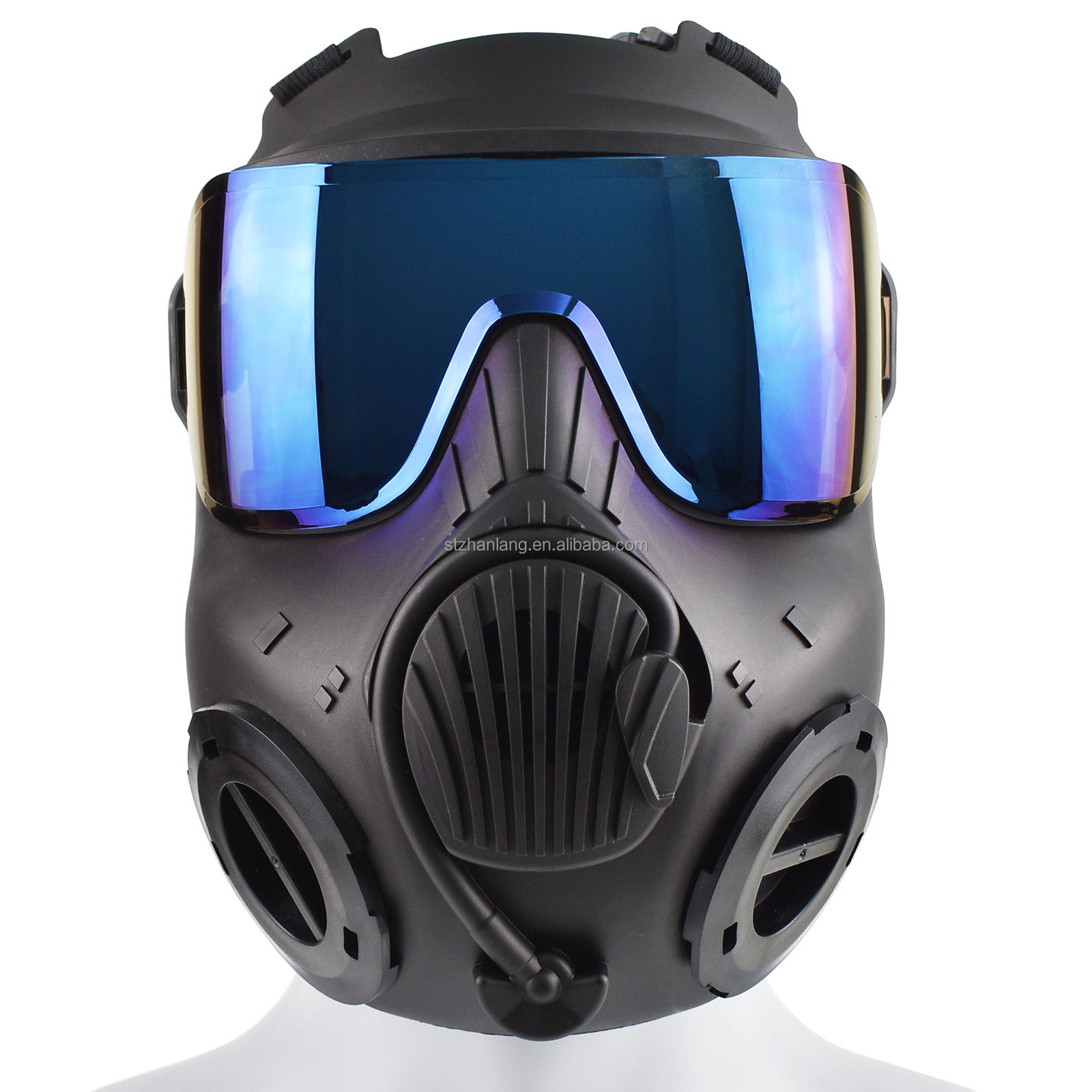 Masque noir verres bleus