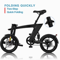 Vélo électrique pliable H1C 250W pour ville, en alliage d'aluminium de 14 pouces, vélo hybride électrique, batterie au lithium 36V, cyclisme urbain, entrepôt Europe/USA