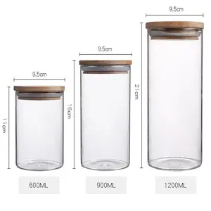 For food storage China supplier cheap candle honey glass jar with high borosilicate glass