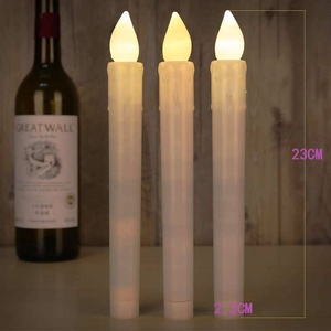 Wholesale Flameless <strong>White</strong> Flickering Real Wax Electric LED <strong>Taper</strong> <strong>Candles</strong> Remote Control Warm <strong>White</strong> LED <strong>Candle</strong> - Product Image 2