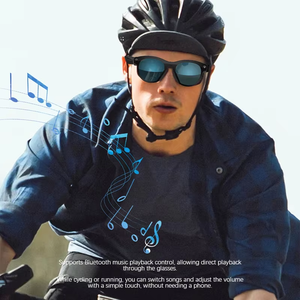 Lunettes de soleil intelligentes étanches avec caméra d'enregistrement vidéo, audio à oreille ouverte, appels sans fil, traduction IA, lunettes de sport - Product Image 4