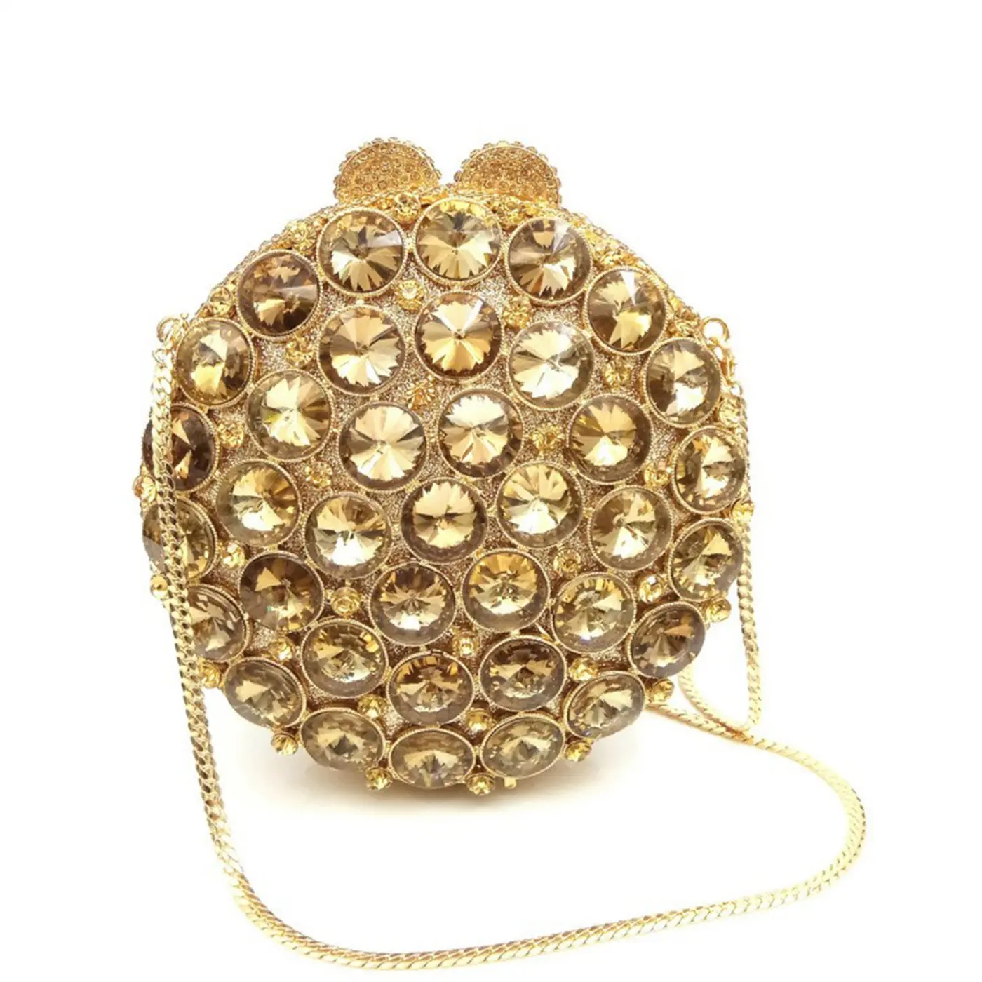 2022 new design gold luxurious crystal clutch bag for girls crystal women evening bag ladi party bags high quality supplier 9 cm