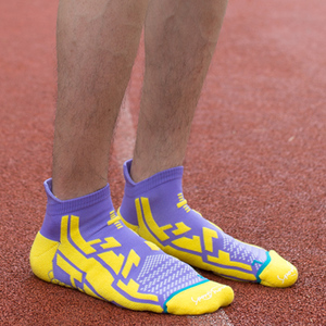 Chaussettes de course de prévention des cloques pour hommes Conception rembourrée sans couture Évacuation de l'humidité <span class=keywords><strong>Anti</strong></span> Friction Chaussettes de sport athlétiques - Product Image 2